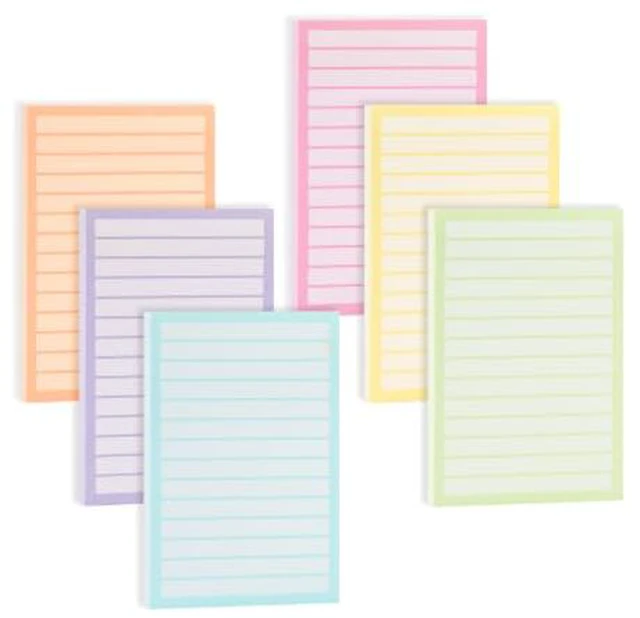 Alt view image 2 of 2 - Lined Sticky Notes, 4" x 6", 6 Pads, 270 Sheets