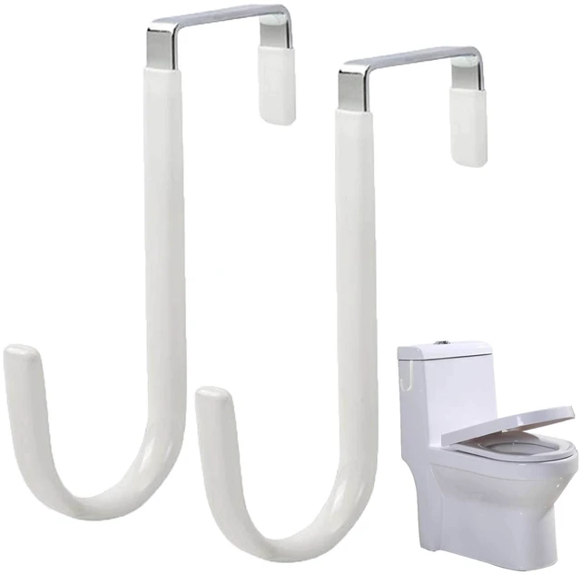 Main image of Potty Seat Hook2pcs Multifunctional Potty Hook for Kids Towel Organizer Heavy Duty Organizer HooksZ Shaped Shower Door Hooks (White) (White)