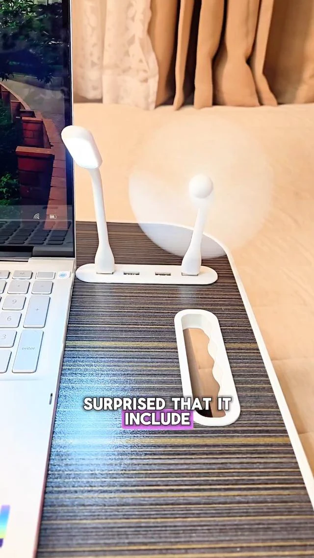 Alt view image 6 of 6 - Lap Desk Bed Table Tray, Portable Laptop Stand for Desk & Bed 19"x12"