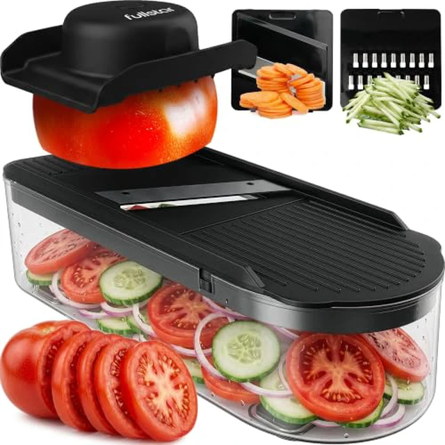 Alt view image 2 of 2 - Essential Mandoline Vegetable Slicer & Julienne Cutter