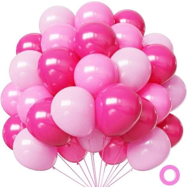 Alt view image 5 of 6 - Hiquaty Blue and Silver Balloons,50pcs 12 Inch Blue and White Balloons