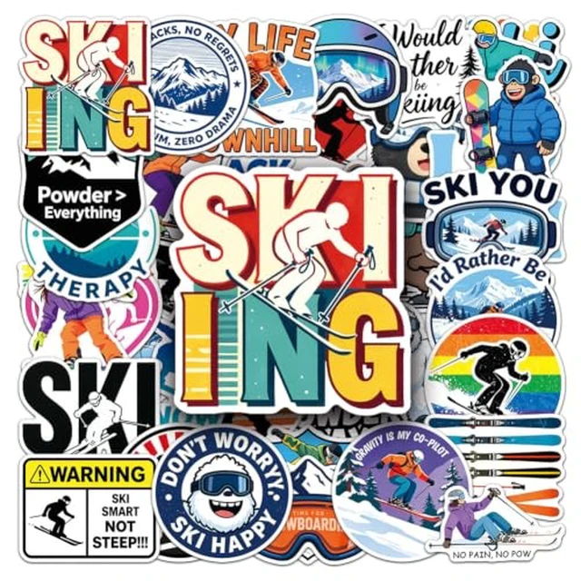 Alt view image 5 of 6 - Go Surfing Stickers |50Pcs Summer Water Sports Waterproof Vinyl Decals