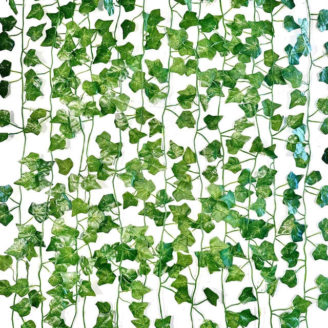 Main image of 3 Pack (21Ft) Fake Ivy Garland Artificial Fake Vines Leaf Flower Balcony décor Outdoor Plant Leaves for Garden Decorations wall Fence screening Table Bedroom Aesthetic
