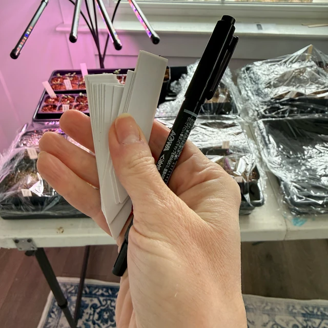 Alt view image 3 of 3 - Plant Labels, 200Pcs 3-Inch Plastic Plant Tags with Maker Pen