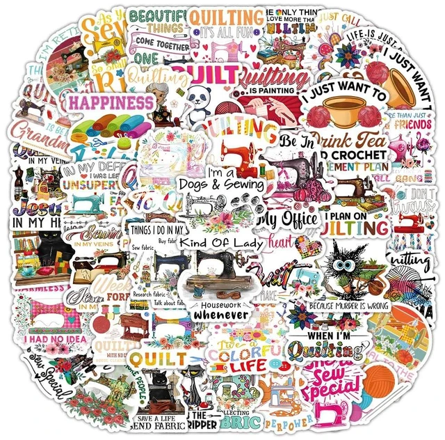Main image of 105 Pcs Retro Sewing Stickers, 1.5-3 Inches Vintage Sewing Decals, Waterproof Vinyl Stickers for Craft Journals, Laptops, Home Decor, Ideal for Crafters Adults(Sewing Machine)
