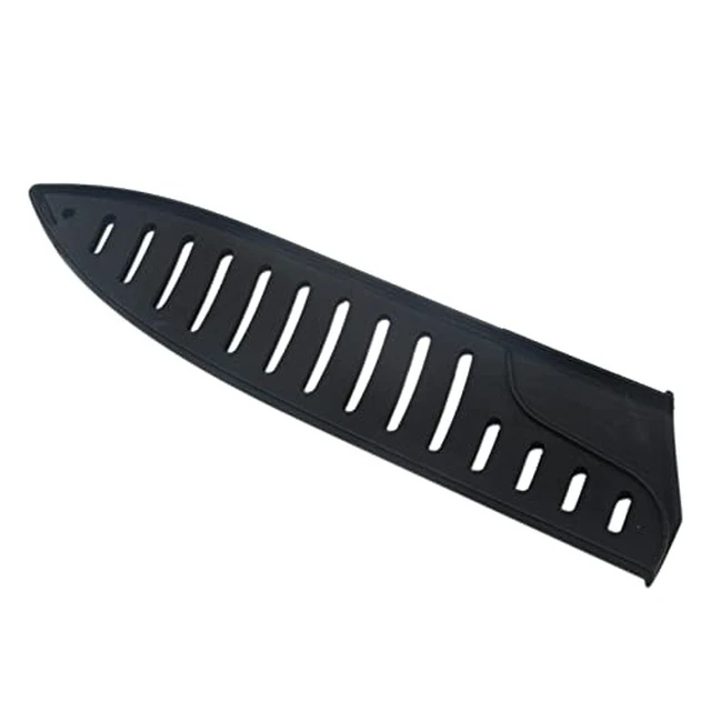 Alt view image 2 of 2 - Knife Cover Sleeves, Safety Knives Cover Sleeves Universal Guard Blade Protector, Knife Sheath Portable for Kitchen(COLOR:Black)