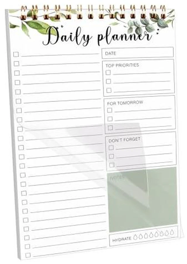 Alt view image 3 of 4 - 30 Sheets Undated Daily Planner Memo Pad, 5.1x7.8 Inch To Do List Notebook, Multiple Functional Checklist Notepads for Office, School and Home (Blue)