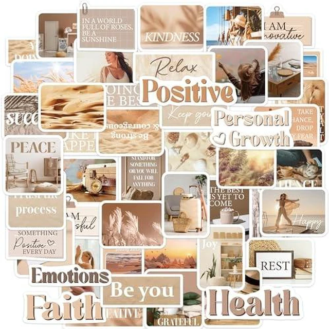 Alt view image 6 of 6 - 50 Pcs Lifestyle Photo Quote Vinyl Stickers
