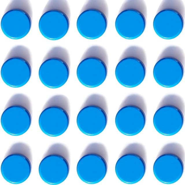 Main image of ZDZBLX Fridge Magnets, 20 Pcs Strong Refrigerator Magnets, Small Round Magnets for Whiteboard, Heavy Duty Mini Magnet, Cute Blue Magnet for Fridge, Locker, Kitchen, Office, Magnetic Board, Cabinets