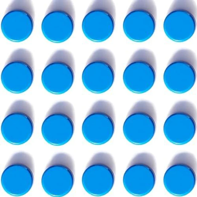 Alt view image 2 of 2 - ZDZBLX Fridge Magnets, 20 Pcs Strong Refrigerator Magnets, Small Round Magnets for Whiteboard, Heavy Duty Mini Magnet, Cute Blue Magnet for Fridge, Locker, Kitchen, Office, Magnetic Board, Cabinets