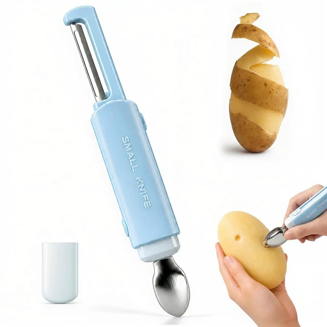 Main image of 3-in-1 Swivel Potato Peeler & Vegetable Peeler with Built-In Mini Knife