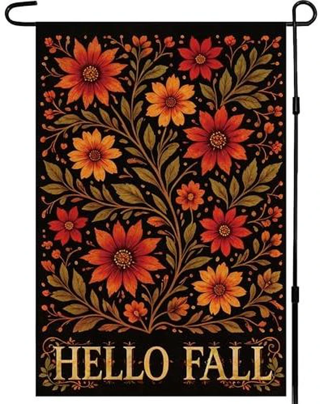 Alt view image 3 of 6 - Fall Decor - Fall Pumpkin Welcome Garden Flag | Thanksgiving Decorations