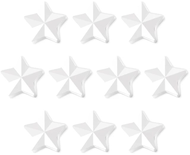 Main image of 10 Pack White Fridge Magnets, Strong Refrigerator Magnets, Small Heavy Duty Magnets for Whiteboard, Cute Decorative Star Mini Magnet for Fridge, Office, Kitchen, Classroom, Home, Locker, Craft