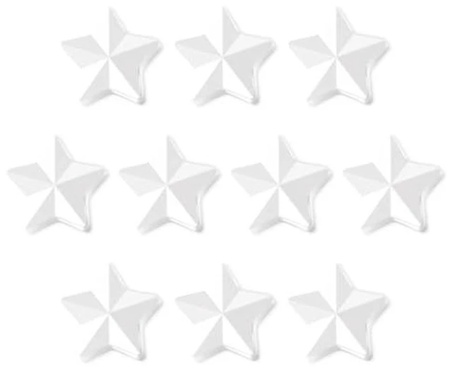 Alt view image 2 of 6 - 10 Pack White Fridge Magnets, Strong Refrigerator Magnets, Small Heavy Duty Magnets for Whiteboard, Cute Decorative Star Mini Magnet for Fridge, Office, Kitchen, Classroom, Home, Locker, Craft