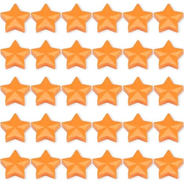 Alt view image 3 of 6 - 10 Pack White Fridge Magnets, Strong Refrigerator Magnets, Small Heavy Duty Magnets for Whiteboard, Cute Decorative Star Mini Magnet for Fridge, Office, Kitchen, Classroom, Home, Locker, Craft