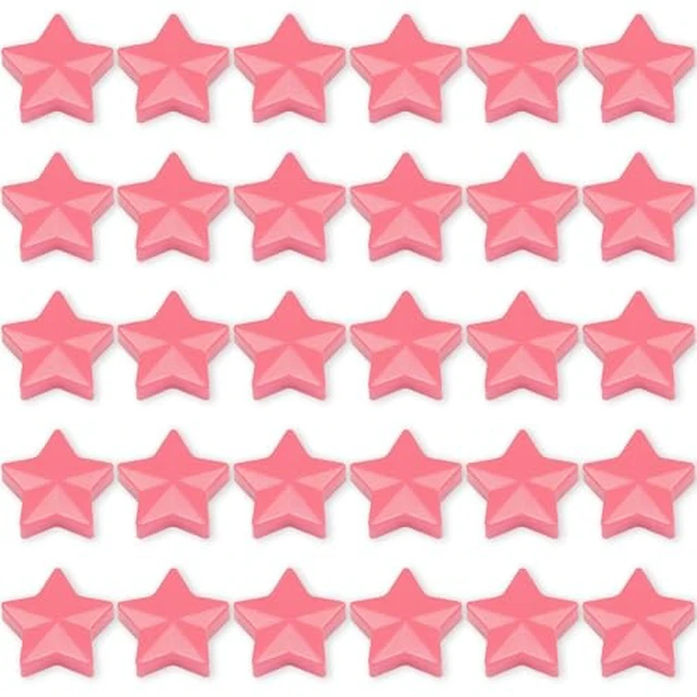 Alt view image 4 of 6 - 10 Pack White Fridge Magnets, Strong Refrigerator Magnets, Small Heavy Duty Magnets for Whiteboard, Cute Decorative Star Mini Magnet for Fridge, Office, Kitchen, Classroom, Home, Locker, Craft