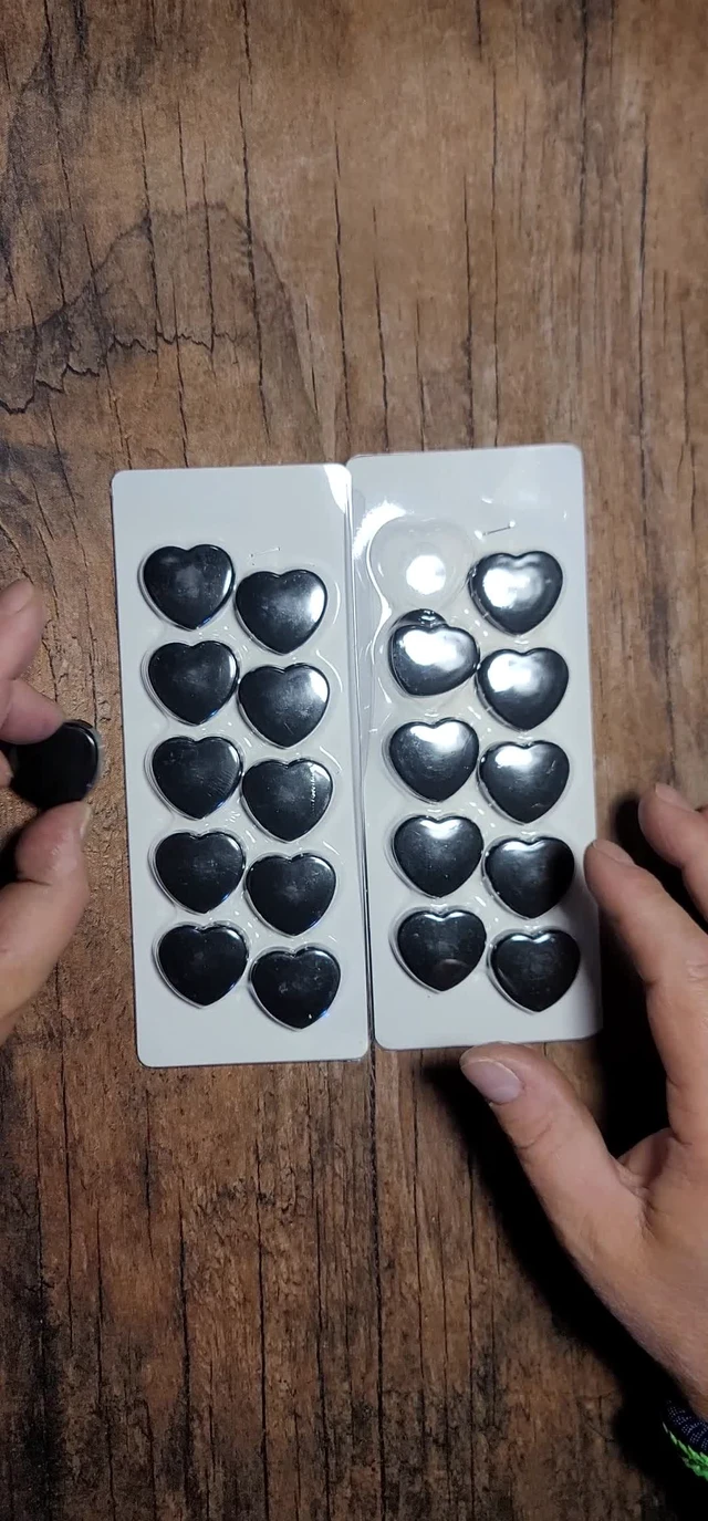 Alt view image 5 of 5 - Fridge Magnets - 20PCS Cute Refrigerator Magnets, Decorative Mini Strong Magnets for Whiteboard, Locker, Photo & Map - Black Small Heavy Duty Magnet for Home Office School Kitchen (Heart)