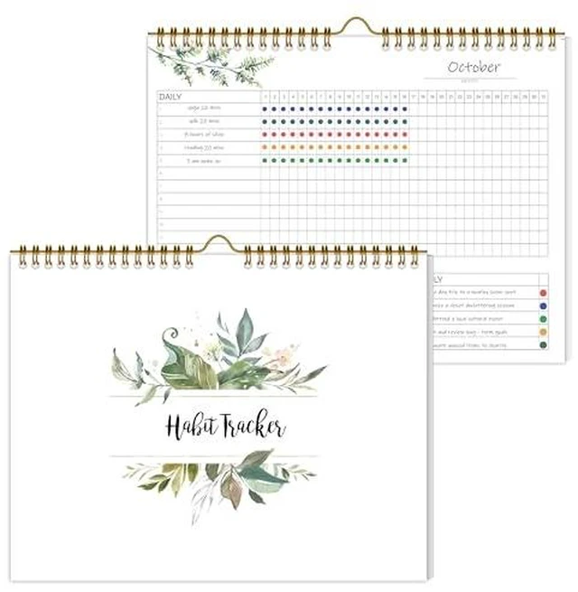 Alt view image 2 of 3 - Habit Tracker Calendar Undated for Daily, Weekly & Monthly, 8" x 10" (Pink)