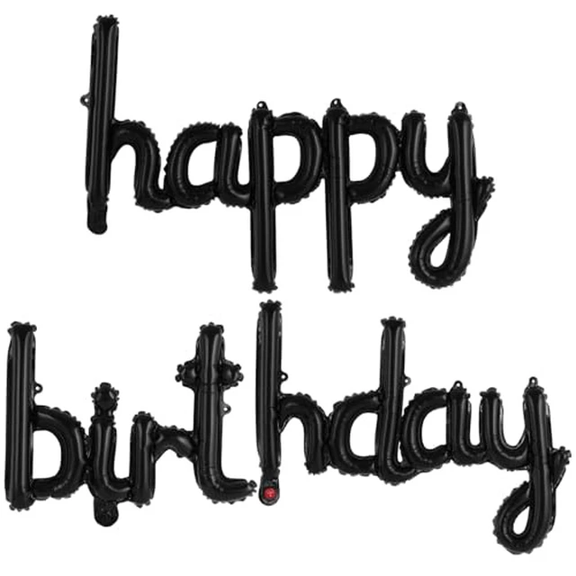 Alt view image 3 of 6 - Happy Birthday Balloons Banner Foil Letters Balloons Connected, Personalized Birthday Signs for Women Men Boys Girls Birthday Party Decorations, Small Green