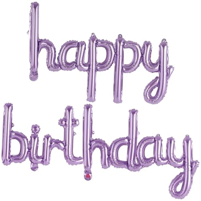 Alt view image 5 of 6 - Happy Birthday Balloons Banner Foil Letters Balloons Connected, Personalized Birthday Signs for Women Men Boys Girls Birthday Party Decorations, Small Green
