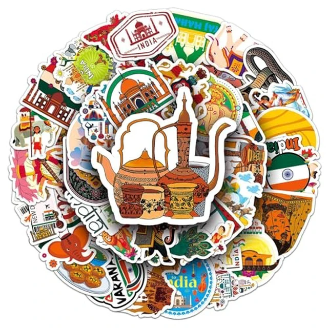 Alt view image 4 of 6 - 50 Pcs Spain Stickers, Flamenco & Bullfighting Cultural Element Decorative Stickers, Easy to Tear & Stick for Scrapbooking, Gift Wrapping, Stationery Decoration(Spain)