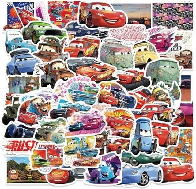 Alt view image 6 of 6 - 50PCS Super Car Stickers for Kids Teen, Racing Car Sticker, Color Waterproof Sports Car Decals, Cool Stickers Suitable for Water Bottles, Laptops, Skateboard,Helmet