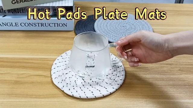 Alt view image 4 of 4 - 3PCS Woven Trivets for Hot Dishes - 3 Hot Pot Pads