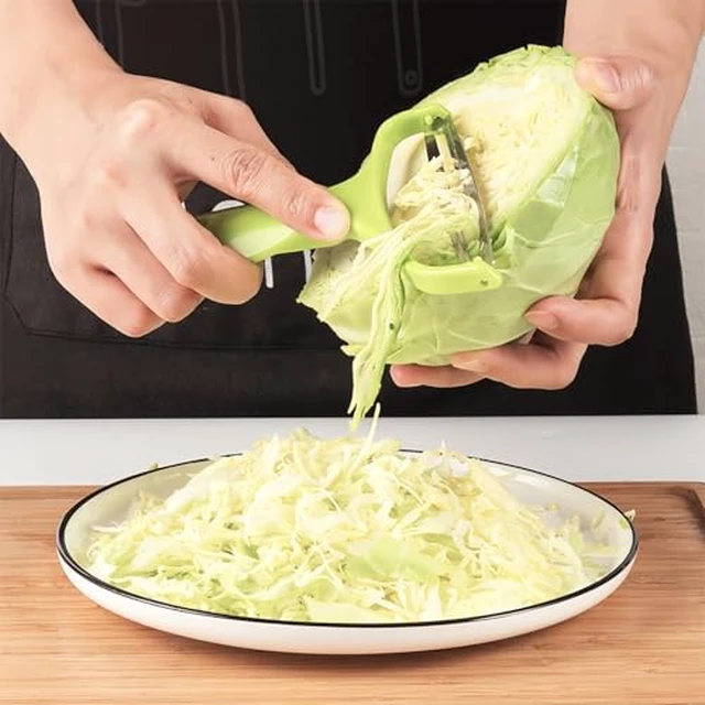 Alt view image 2 of 2 - Mouth Vegetable Shredder salad shredder potato slicer for Cabbage,Carrots Ergonomic Handheld Slicer with Comfort Grip, Stainless Steel Peeler for Effortless Thin/Thick Cuts, Easy Clean