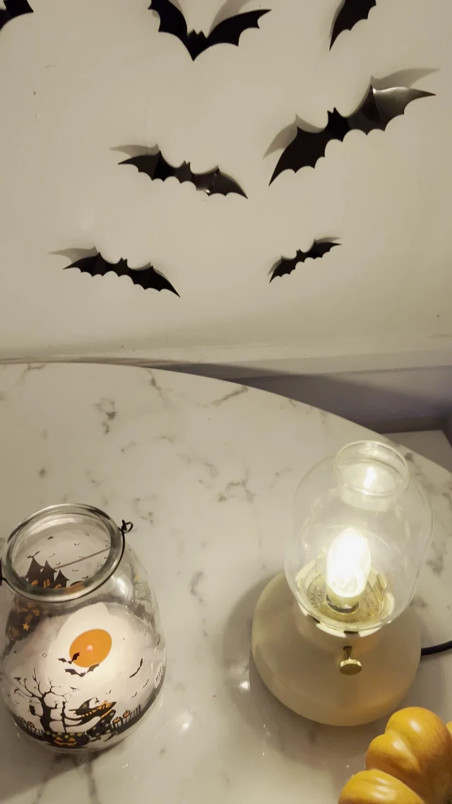 Alt view image 5 of 6 - 120Pcs 3D Bats Halloween Decorations Wall Decor Realistic PVC Bat Stickers