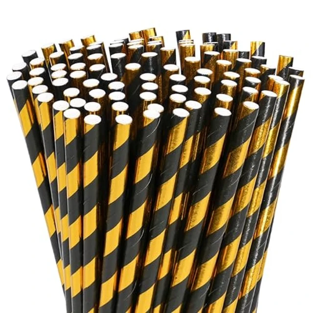 Alt view image 3 of 6 - 7.75" Solid Green Paper Straws for Drinks, Cocktail, Party 100ct Disposable