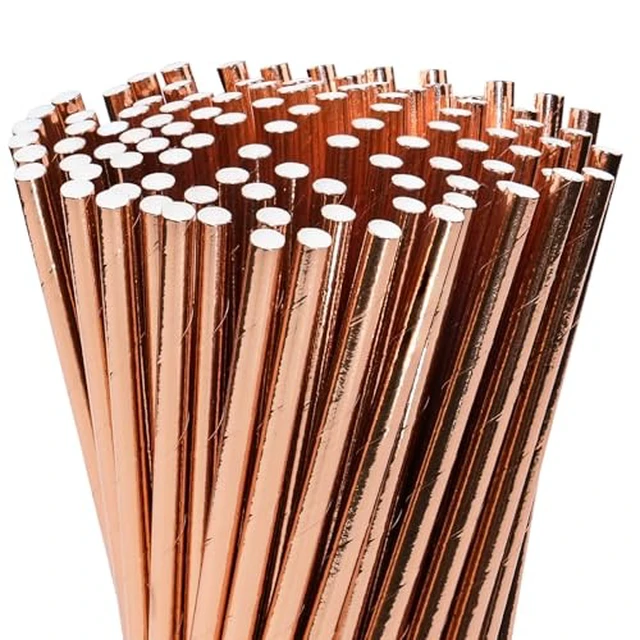 Alt view image 6 of 6 - 7.75" Solid Green Paper Straws for Drinks, Cocktail, Party 100ct Disposable