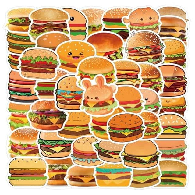 Alt view image 3 of 6 - 55Pcs Cute Cartoon Donut Stickers, Waterproof Vinyl, Cartoon Style, Decorative Laptop Decals, Indoor Use, Food Theme, Water Cup, ScrapbookSkateboarding (Colourful-Y1)