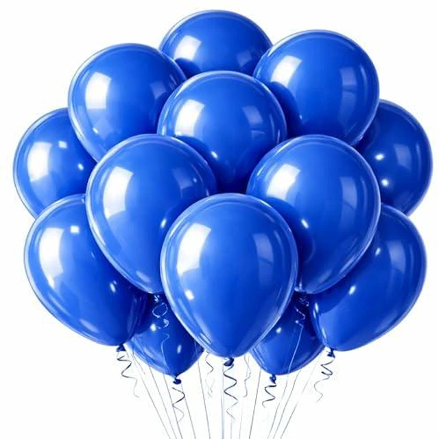Alt view image 2 of 6 - Blue Balloons Latex Balloons 100 Pack, 12 Inch Round Helium Light Blue Party Balloons for Bridal Shower Wedding Birthday Baby Shower Anniversary Party Decorations