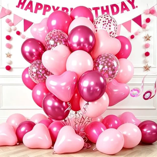 Alt view image 5 of 6 - 68pcs Red Gold Balloons Kit, Matte Metallic Confetti Latex Balloons with Ribbons, Red Gold Party Decorations, Balloon Arch Kit for Christmas New Year Valentine's Birthday Wedding