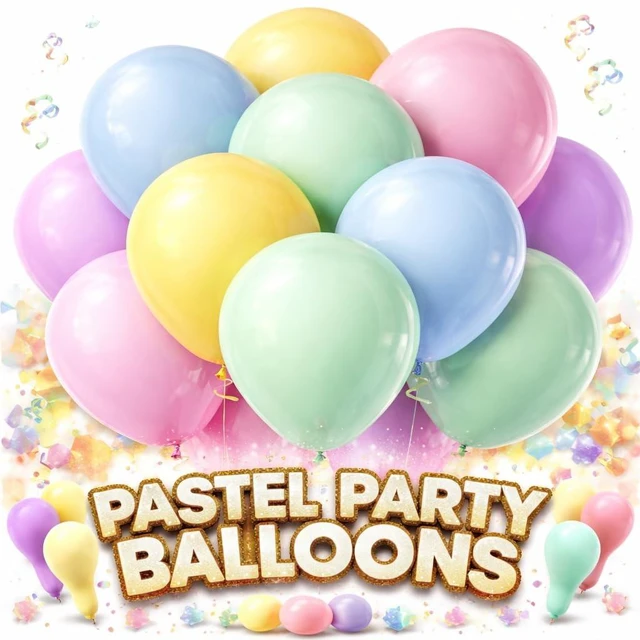 Main image of Pastel Balloons 100 Pack, Latex Rainbow Balloon, 12 Inch Round Helium Multicolor Macaron Balloons for Easter Birthday Wedding Baby Shower Bridal Wedding Party Decorations