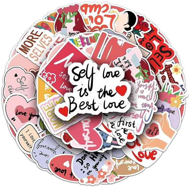 Main image of Love Stickers |50Pcs Self Care Waterproof Vinyl Decals