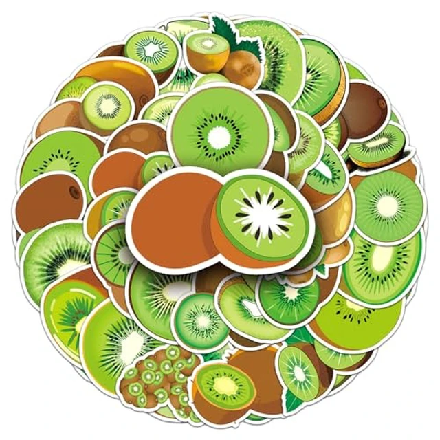 Alt view image 3 of 5 - 50 Pcs Fresh Watermelon Stickers, 1.96-3.15inch Cartoon Fruit Decorative Stickers, Self-Adhesive for Scrapbooking, Kids' Room Decoration, Summer Theme Setup (Watermelon)