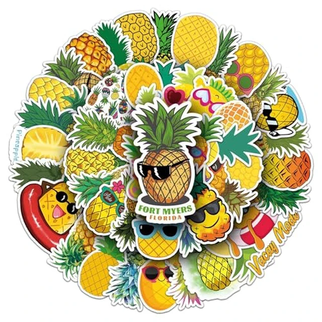 Alt view image 5 of 5 - 50 Pcs Fresh Watermelon Stickers, 1.96-3.15inch Cartoon Fruit Decorative Stickers, Self-Adhesive for Scrapbooking, Kids' Room Decoration, Summer Theme Setup (Watermelon)