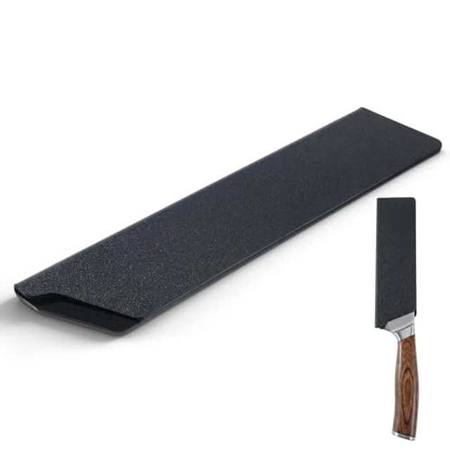 Alt view image 2 of 2 - 8 Inch Chef Knife Sheath, Black ABS Kitchen Knife Cover Sleeves with Felt Lining, Universal Blade Edge Guard Protector for 6-8 Inch Knives Sleeves Home Kitchen
