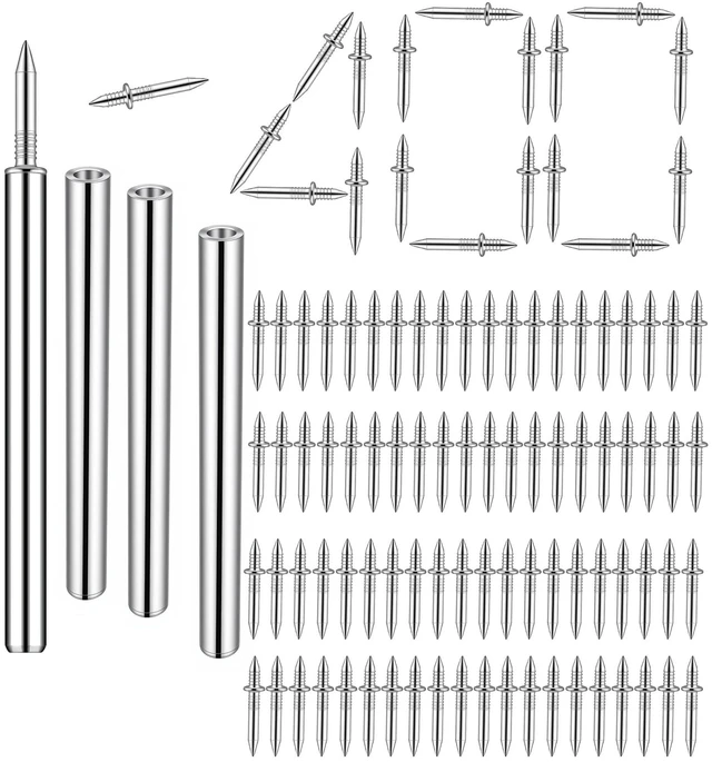 Main image of Double Headed Skirting Nails, 400PCS, Zinc Plated, for Baseboards
