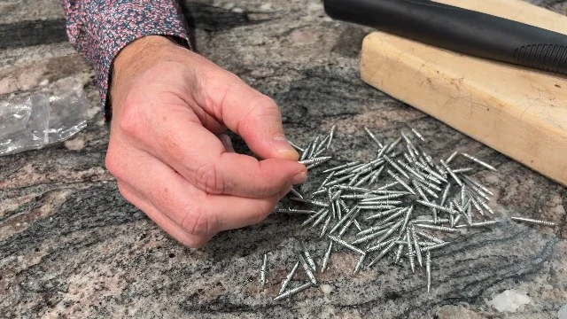 Alt view image 2 of 3 - Double Headed Skirting Nails, 400PCS, Zinc Plated, for Baseboards