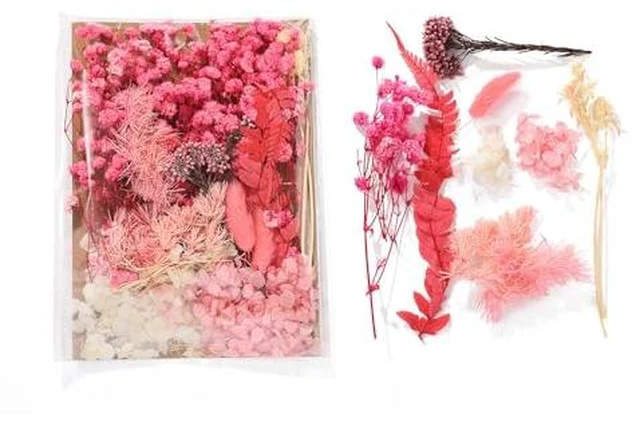 Alt view image 2 of 6 - Real Dried Flowers for Crafts, Natural Dry Flowers for Crafts Mixed Natural Pressed Flowers, Small Dried Flowers for Resin Dry Flowers for Candle Making (White 2)
