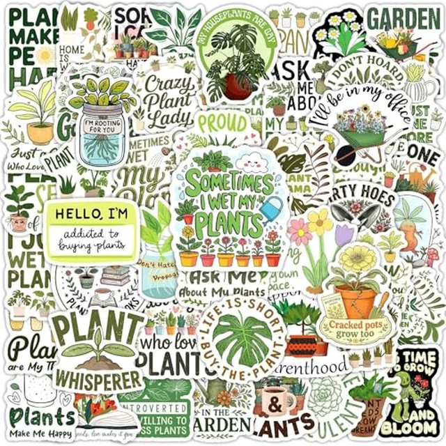 Alt view image 3 of 6 - 50Pcs Transparent Pressed Dried Flower Stickers Pack, Waterproof PET Vintage Floral Stickers for Flower Lovers Teens Adults, NoResidue Decals for Journaling Scrapbooking Water Bottle Laptop Phone