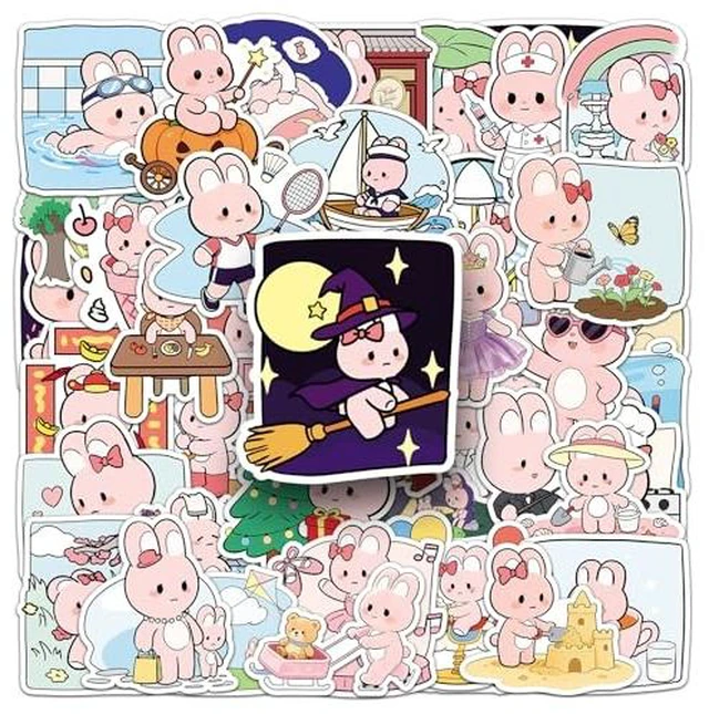 Alt view image 3 of 4 - 50 Pieces Funny Crocodile Stickers Cartoon Alligator Vinyl Waterproof Sticker for Laptop Water Bottle Motorcycle Skateboard Luggage,Cute Party Decals Gift for Kids Boys Teens