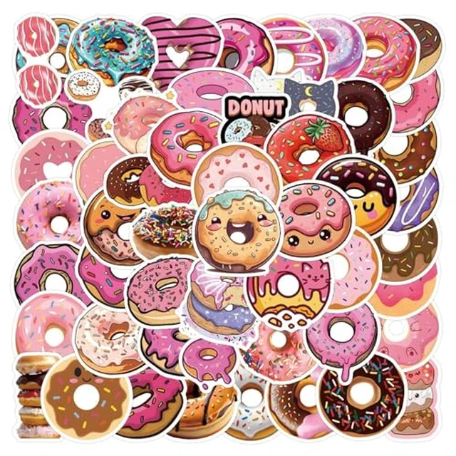 Alt view image 3 of 6 - Food Stickers,50Pcs Cute Fast Food Sticker Chips Hamburger Stickers Yummy Aesthetic Waterproof Deals for Kids Teens Girls Vinyl Sticker for Laptop Hydro Flask Phone Skateboard Luggage