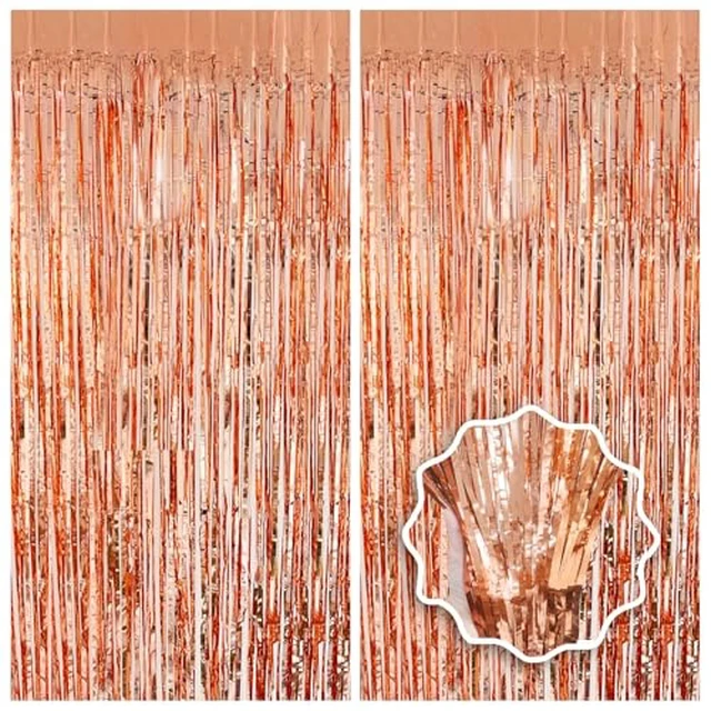 Alt view image 7 of 7 - Blue Streamers Party Decorations 3.3x8.2ft 2 Pack Light Blue Tinsel Foil Fringe Curtain Backdrop Ocean Themed Party Decor Photo Booth Props for Birthday Baby Shower Bachelorette Door Hanging Wedding