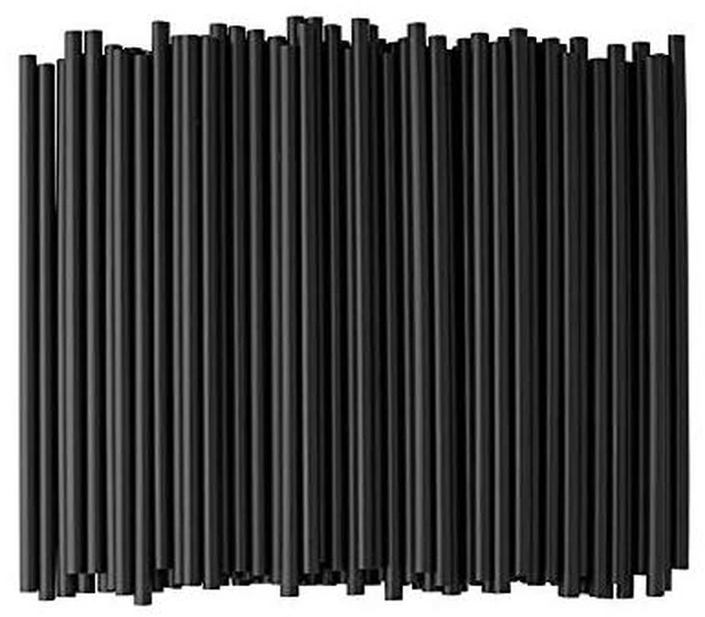 Alt view image 2 of 4 - GDMINLO 100 Pack Paper Straws Black Eco-Friendly Drinking Biodegradable for Party Supplies, Bridal/Baby Shower, Birthday, Mixed Drinks, Weddings, Restaurant, Food Service