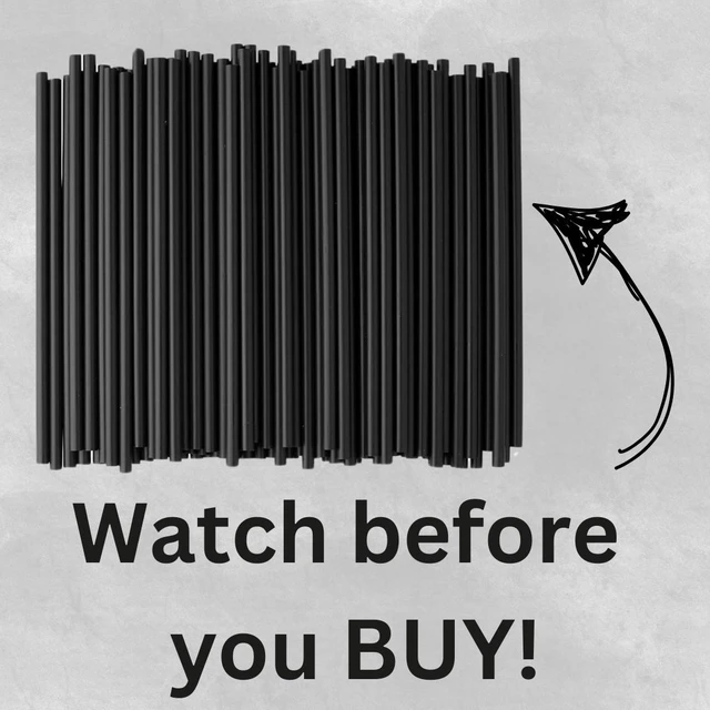 Alt view image 3 of 4 - GDMINLO 100 Pack Paper Straws Black Eco-Friendly Drinking Biodegradable for Party Supplies, Bridal/Baby Shower, Birthday, Mixed Drinks, Weddings, Restaurant, Food Service