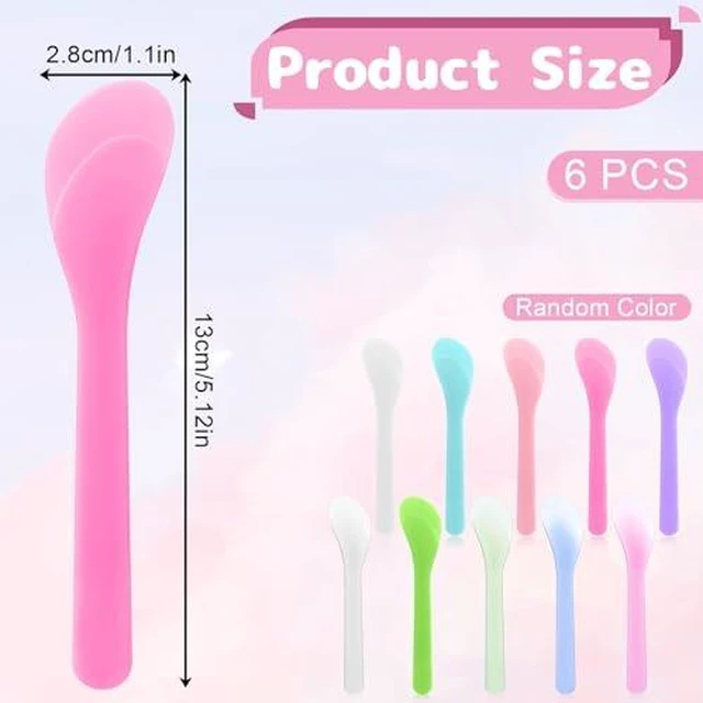 Alt view image 10 of 14 - 10 PCS 5 Inch Cosmetic Spatula, Skincare Lotion Spatula Face Cream Spatula, Makeup Beauty Spoon Reusable Cosmetic Mask Mixing Scoop Tool for Lotions Creams DIY Home Salon (Random Color)