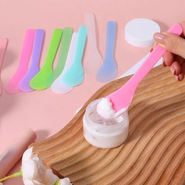 Alt view image 12 of 14 - 10 PCS 5 Inch Cosmetic Spatula, Skincare Lotion Spatula Face Cream Spatula, Makeup Beauty Spoon Reusable Cosmetic Mask Mixing Scoop Tool for Lotions Creams DIY Home Salon (Random Color)